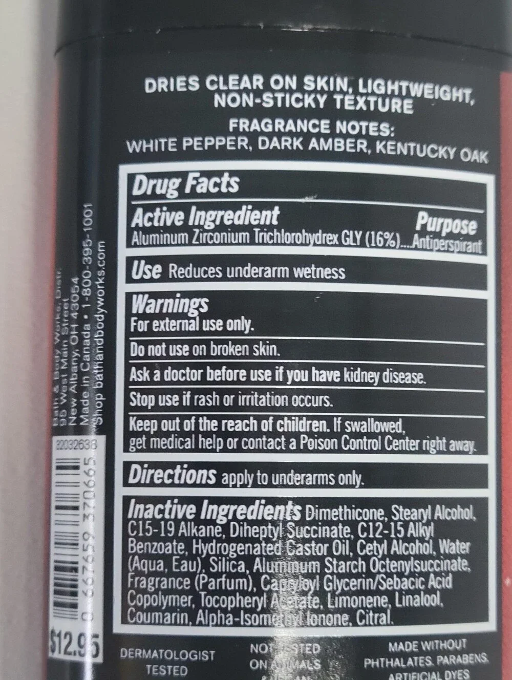 NIP- Bath & Body Works- Bourbon Men’s Collection Deodorant